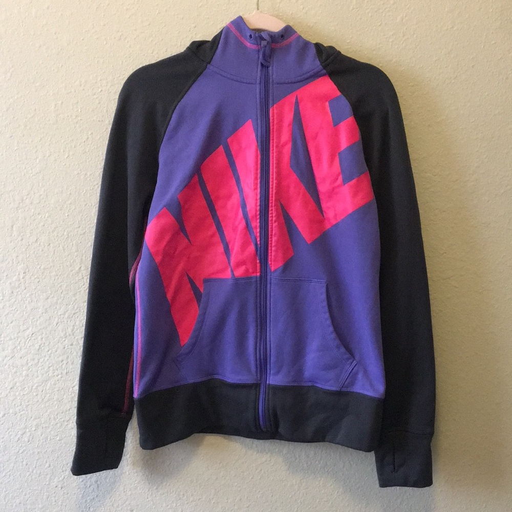 Purple Nike Therma-fit Jacket w/Zipper and Hood
